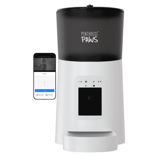 ® Smart HD Feeder, Automatic 6L Food Dispenser for Cats & Dogs, 1080P, 2-Way Audio, Backup Power, 15 Meals/Day, White